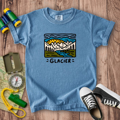 Glacier National Park Kids Cotton T-Shirt