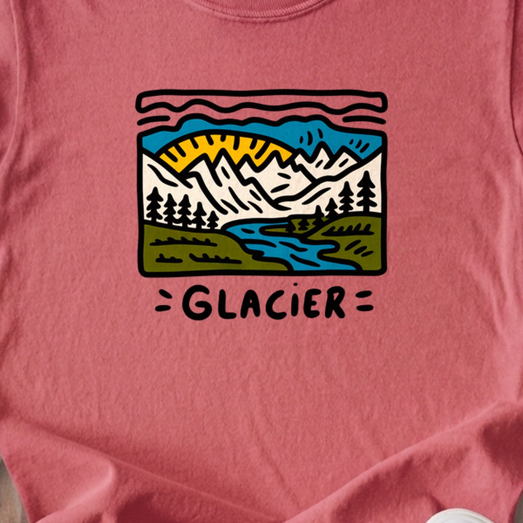Glacier National Park Kids Cotton T-Shirt