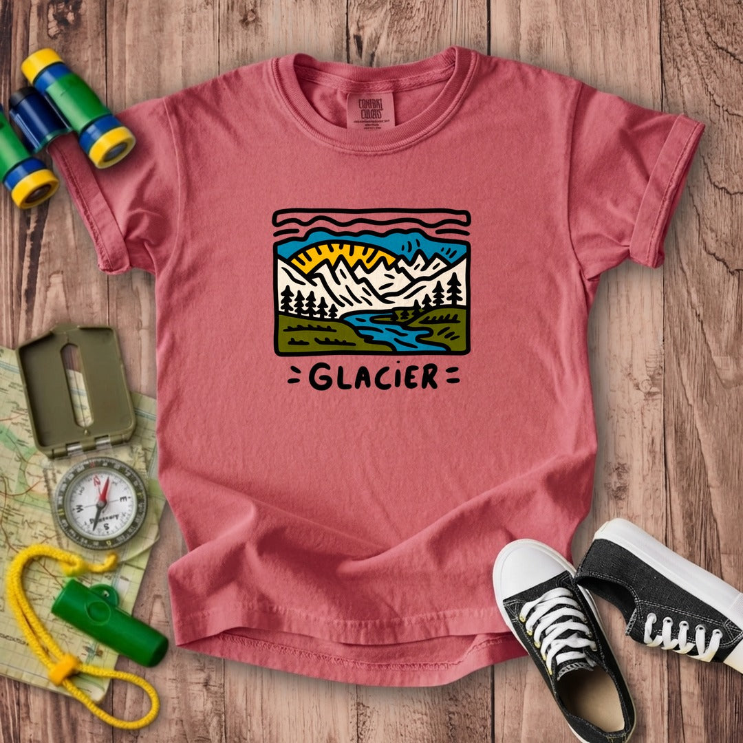 Glacier National Park Kids Cotton T-Shirt