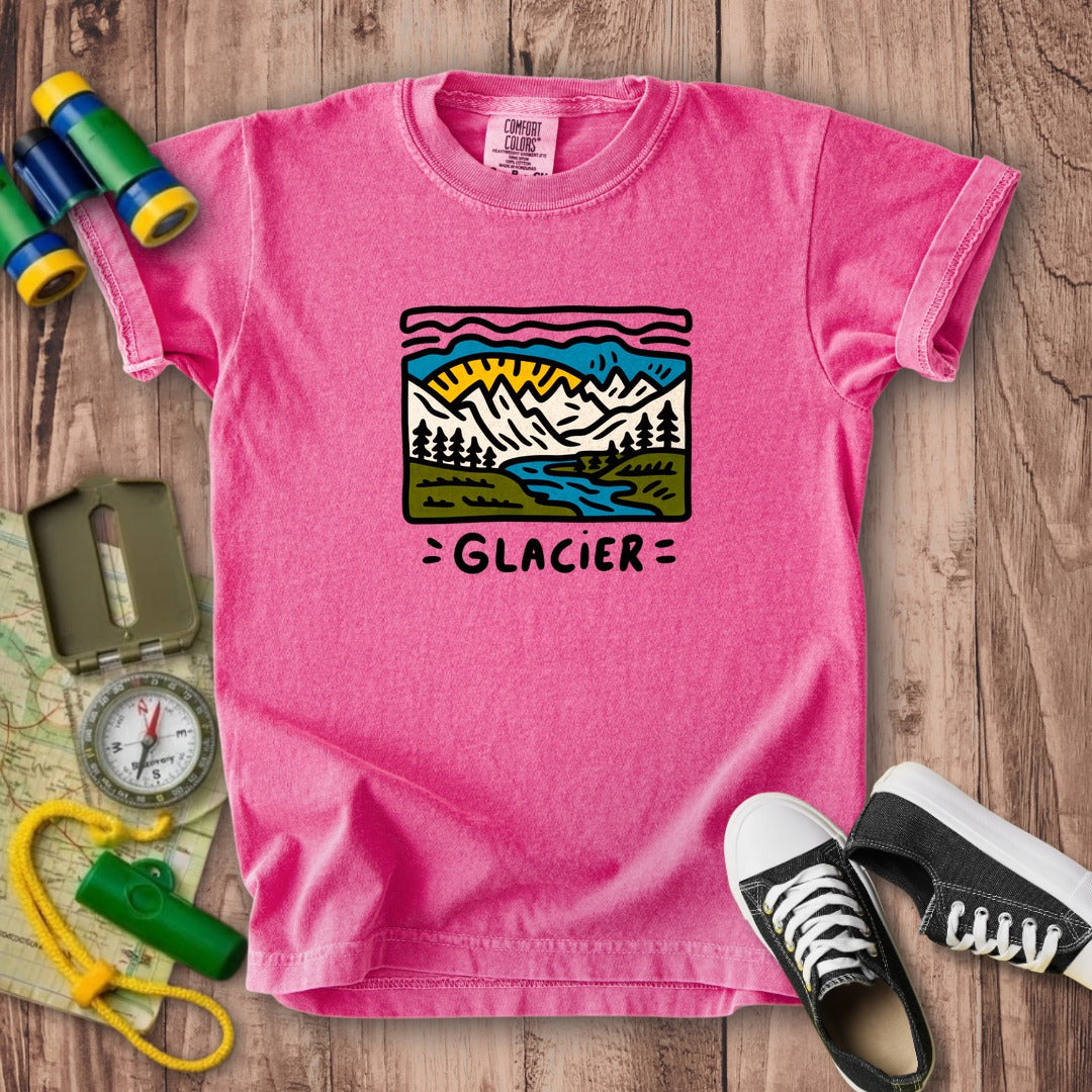 Glacier National Park Kids Cotton T-Shirt