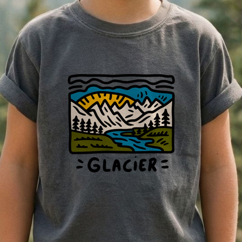 Glacier National Park Kids Cotton T-Shirt