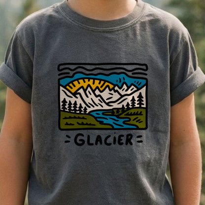 Glacier National Park Kids Cotton T-Shirt