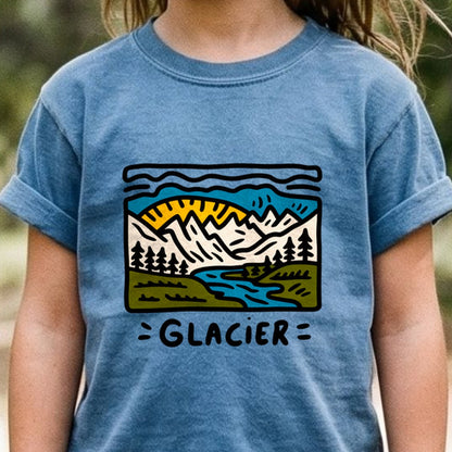 Glacier National Park Kids Cotton T-Shirt
