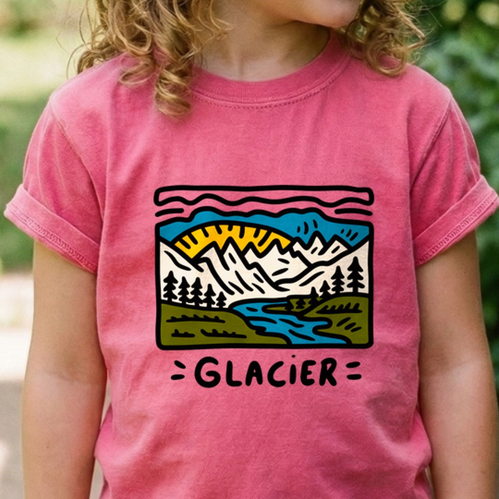 Glacier National Park Kids Cotton T-Shirt