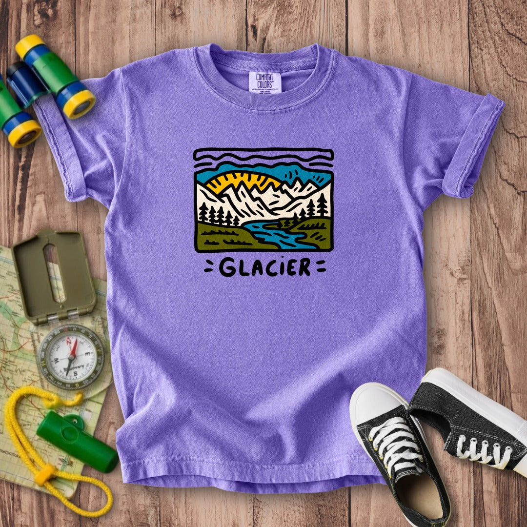 Glacier National Park Kids Cotton T-Shirt