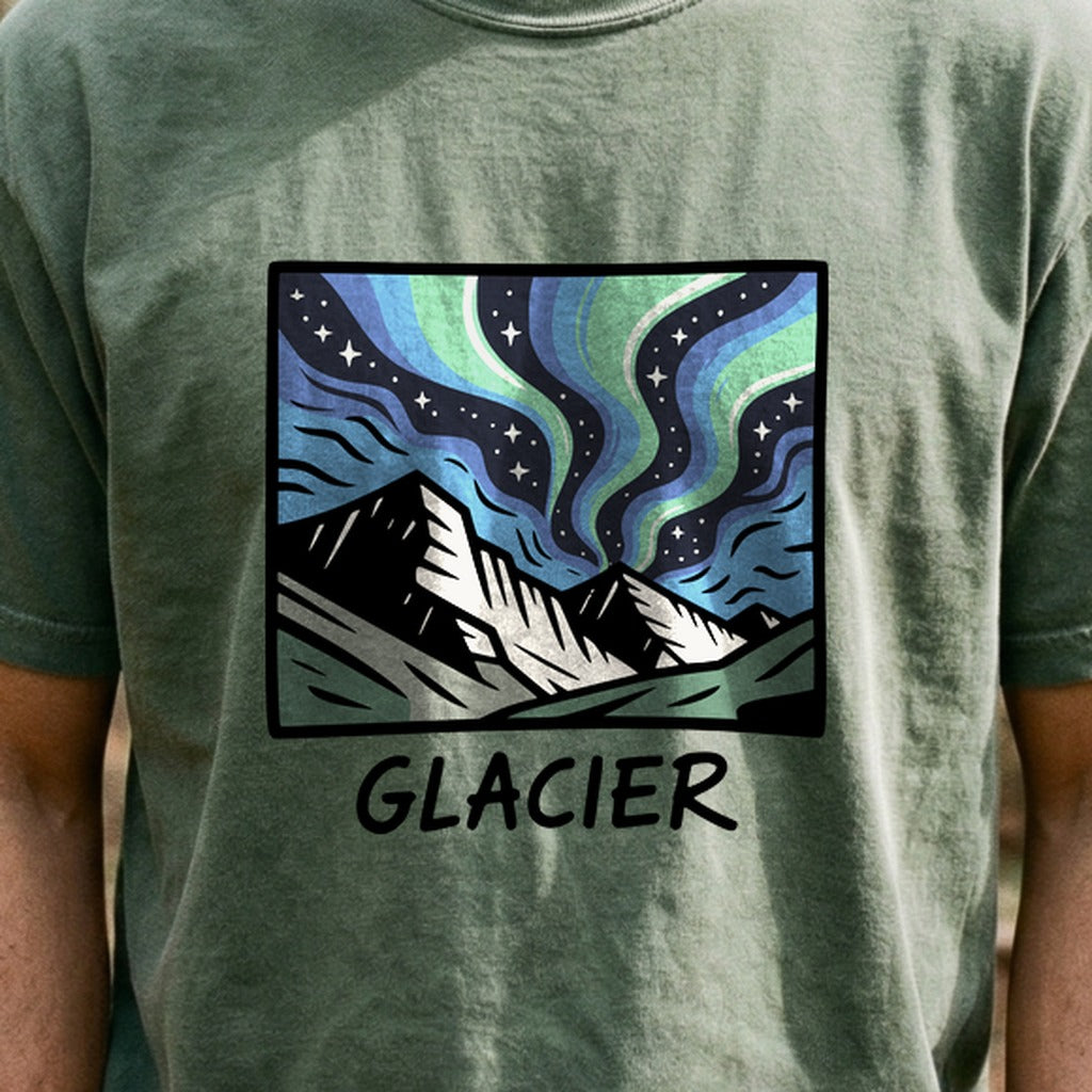 Glacier National Park at Night Cotton T-Shirt