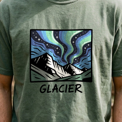 Glacier National Park at Night Cotton T-Shirt