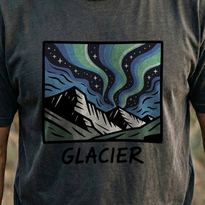 Glacier National Park at Night Cotton T-Shirt