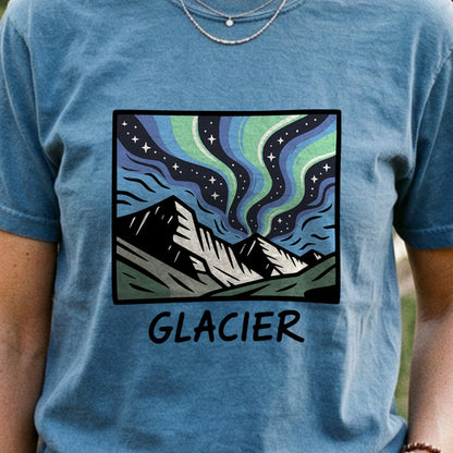 Glacier National Park at Night Cotton T-Shirt