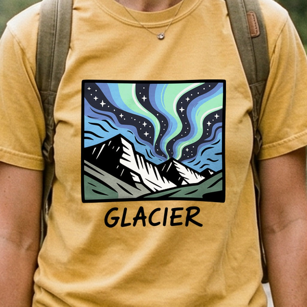 Glacier National Park at Night Cotton T-Shirt