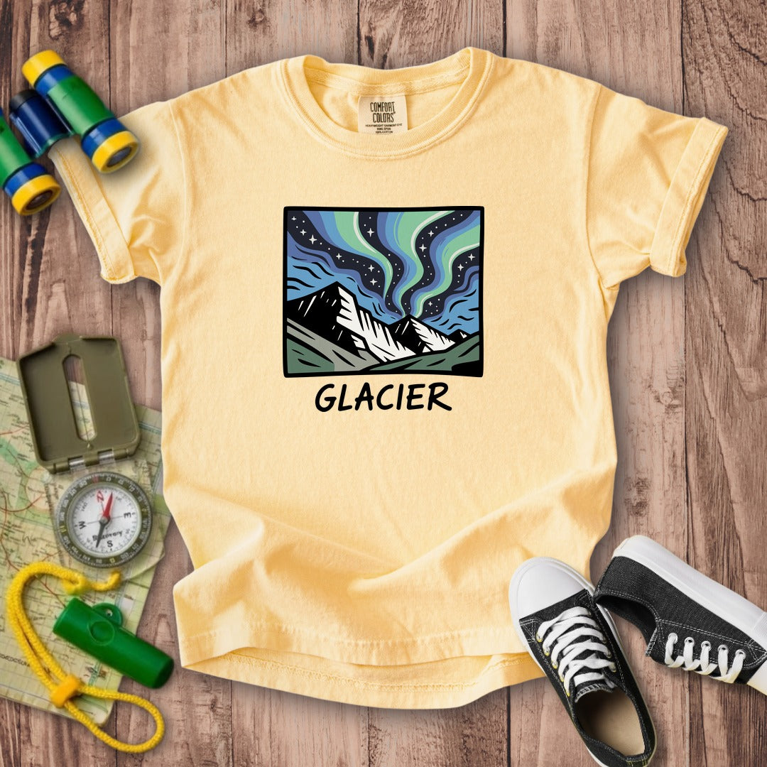 Glacier National Park at Night Kids Cotton T-Shirt
