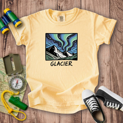 Glacier National Park at Night Kids Cotton T-Shirt
