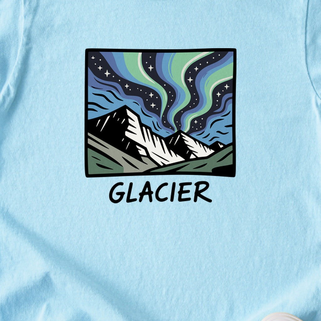 Glacier National Park at Night Kids Cotton T-Shirt