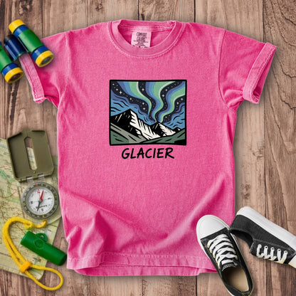 Glacier National Park at Night Kids Cotton T-Shirt