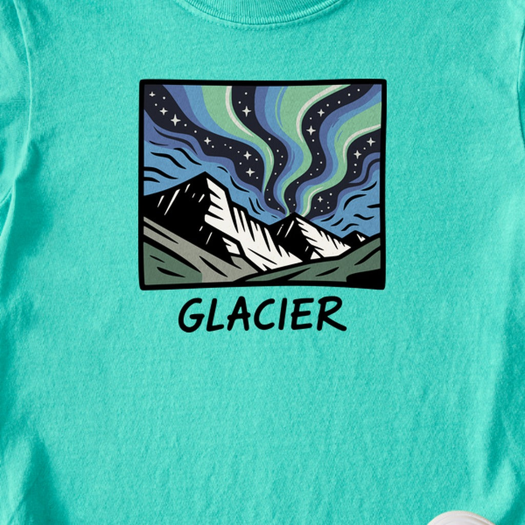 Glacier National Park at Night Kids Cotton T-Shirt