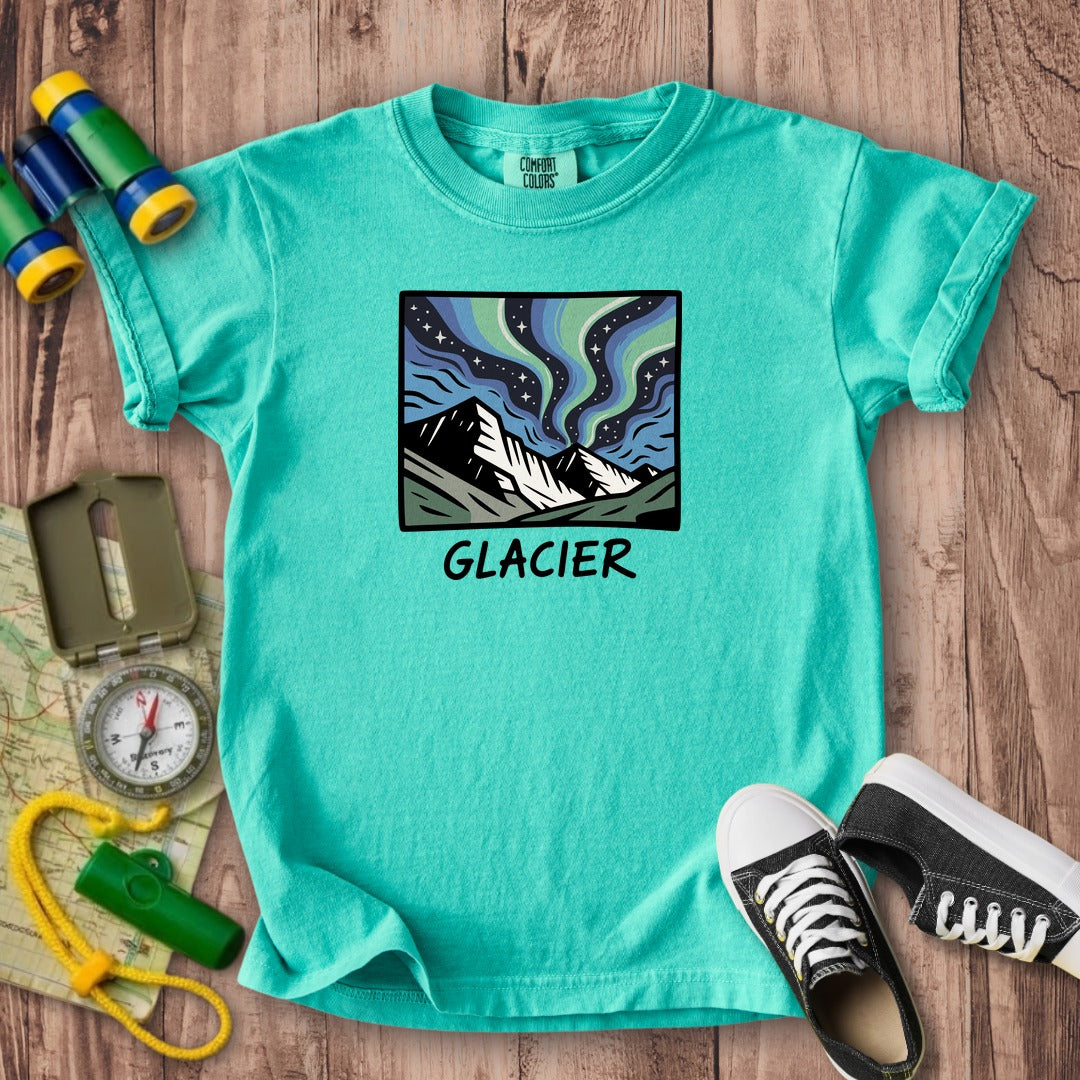 Glacier National Park at Night Kids Cotton T-Shirt