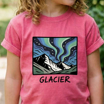 Glacier National Park at Night Kids Cotton T-Shirt