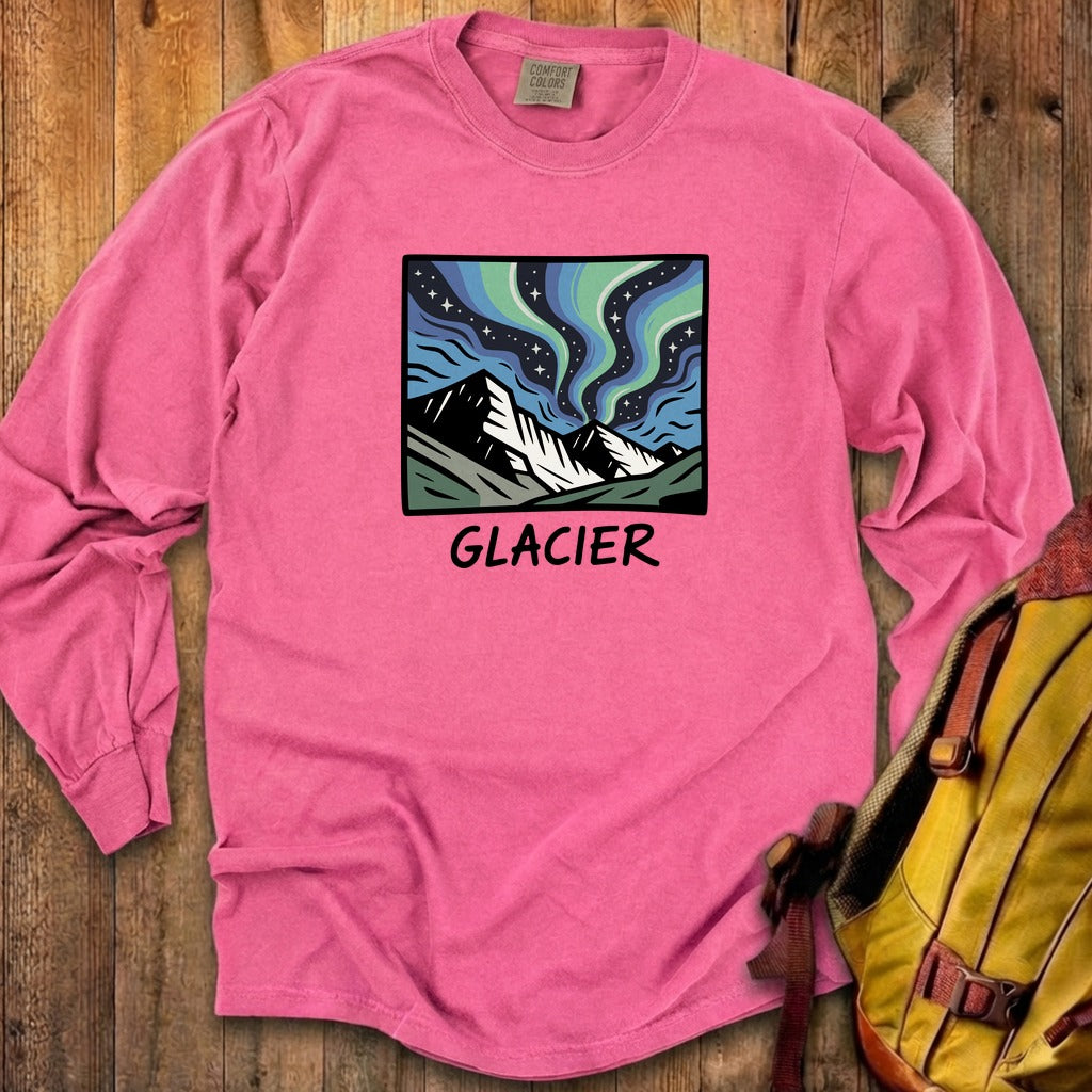 Glacier National Park at Night Cotton Long Sleeve