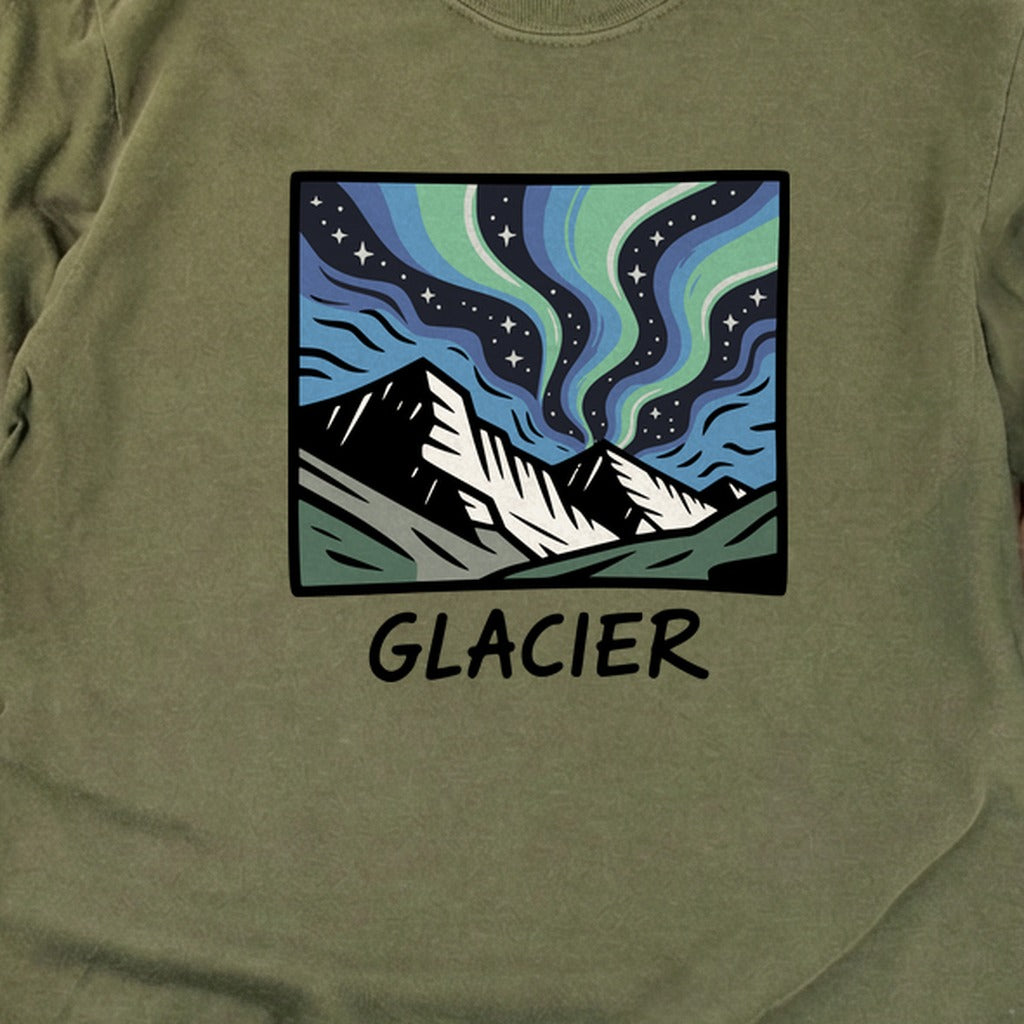 Glacier National Park at Night Cotton Long Sleeve