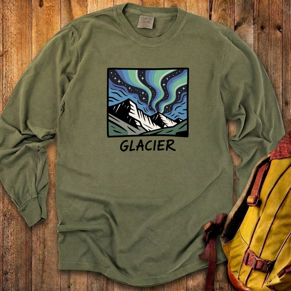 Glacier National Park at Night Cotton Long Sleeve