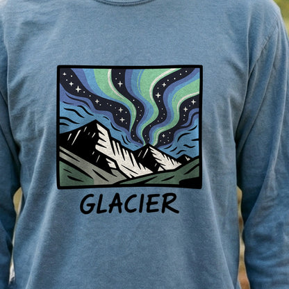 Glacier National Park at Night Cotton Long Sleeve