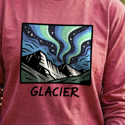 Glacier National Park at Night Cotton Long Sleeve