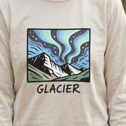 Glacier National Park at Night Cotton Long Sleeve