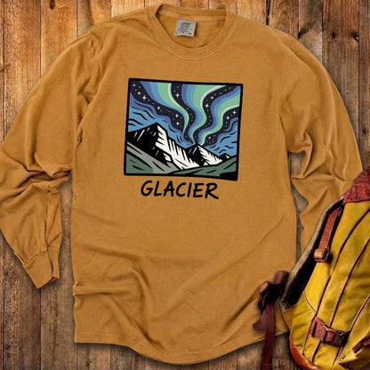Glacier National Park at Night Cotton Long Sleeve
