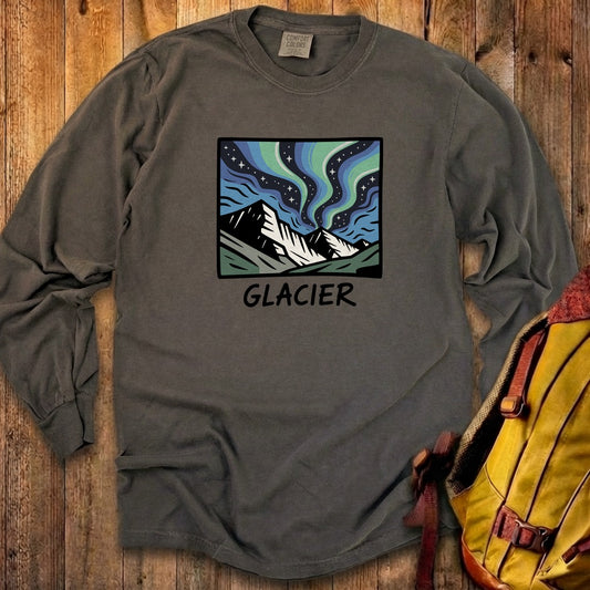 Glacier National Park at Night Cotton Long Sleeve