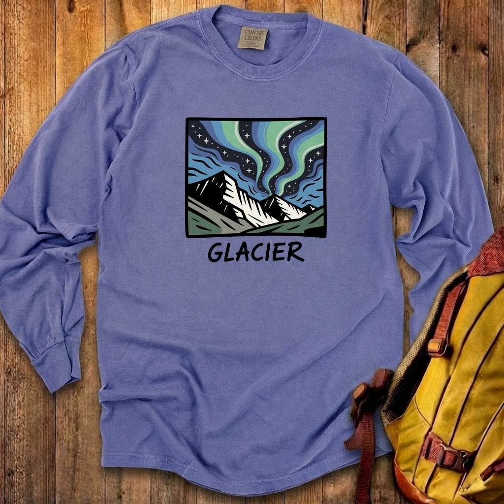 Glacier National Park at Night Cotton Long Sleeve