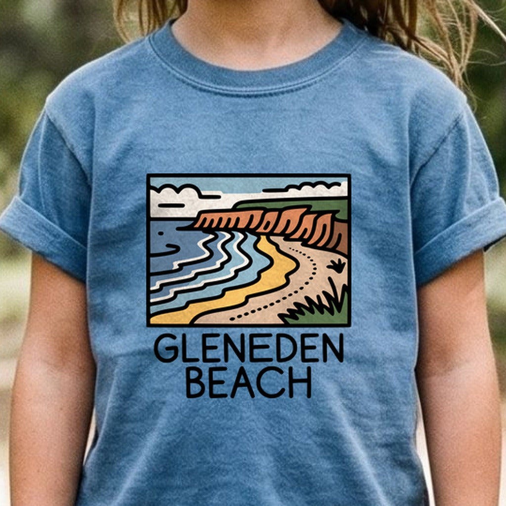 Gleneden Beach Kids Cotton T-Shirt