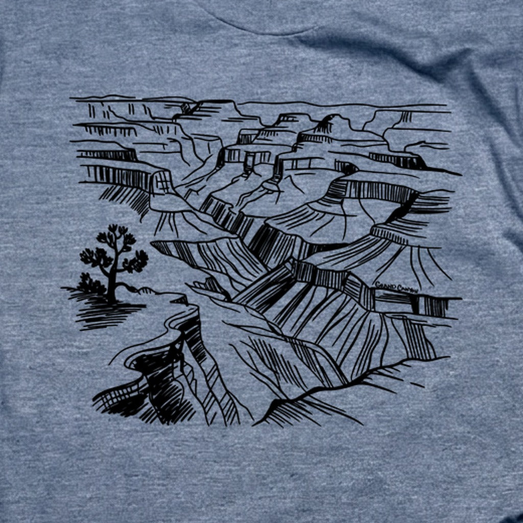 Grand Canyon Line Drawing T-Shirt