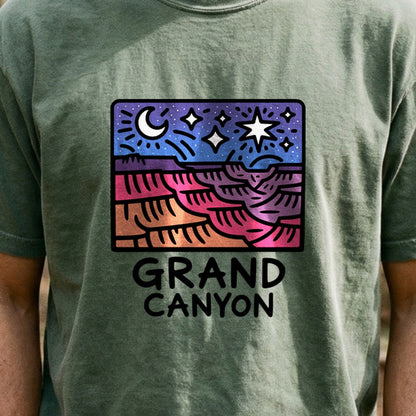 Grand Canyon at Night Cotton T-Shirt