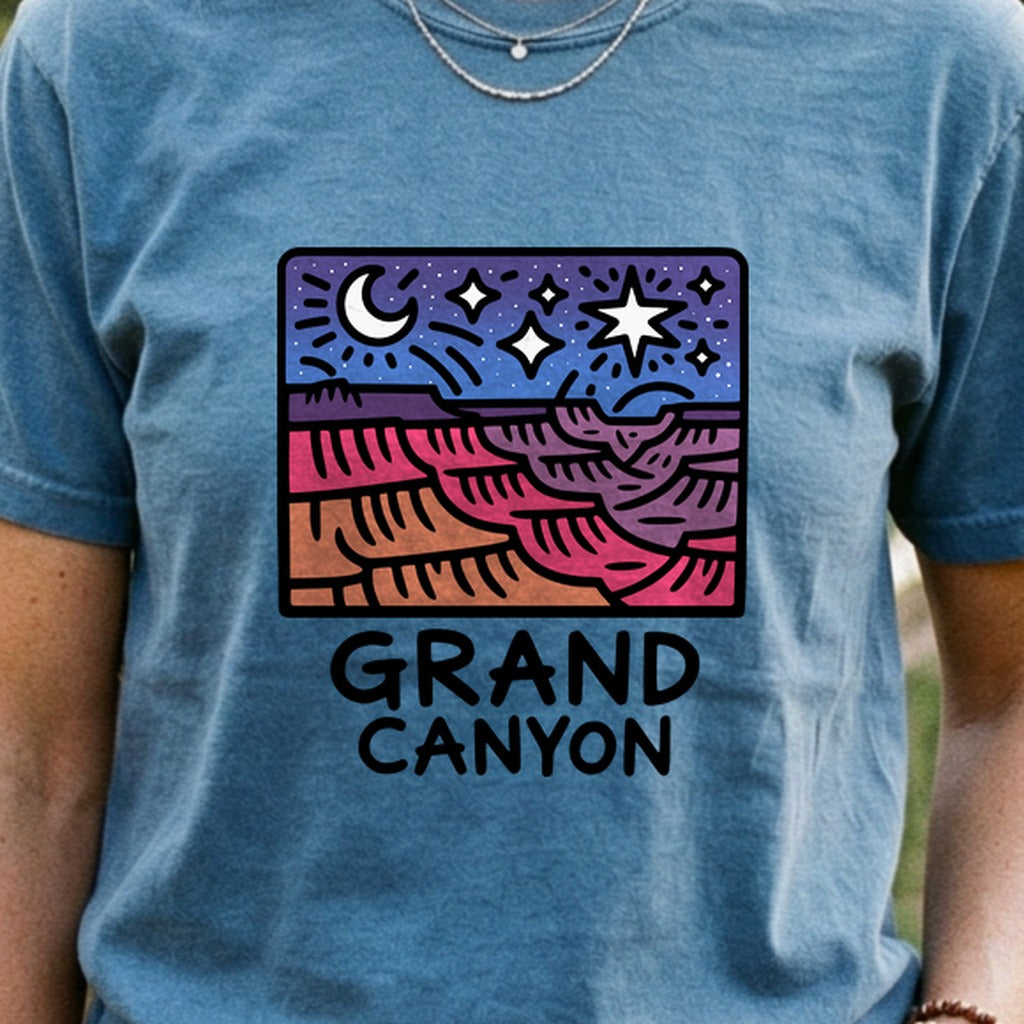 Grand Canyon at Night Cotton T-Shirt