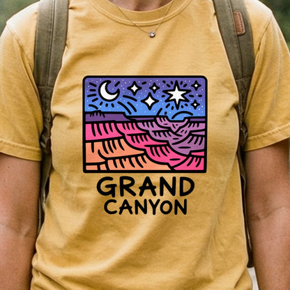 Grand Canyon at Night Cotton T-Shirt
