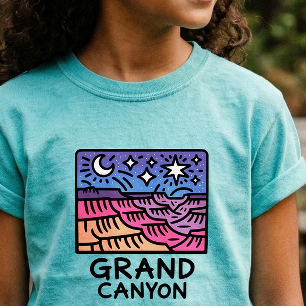 Grand Canyon at Night Kids Cotton T-Shirt