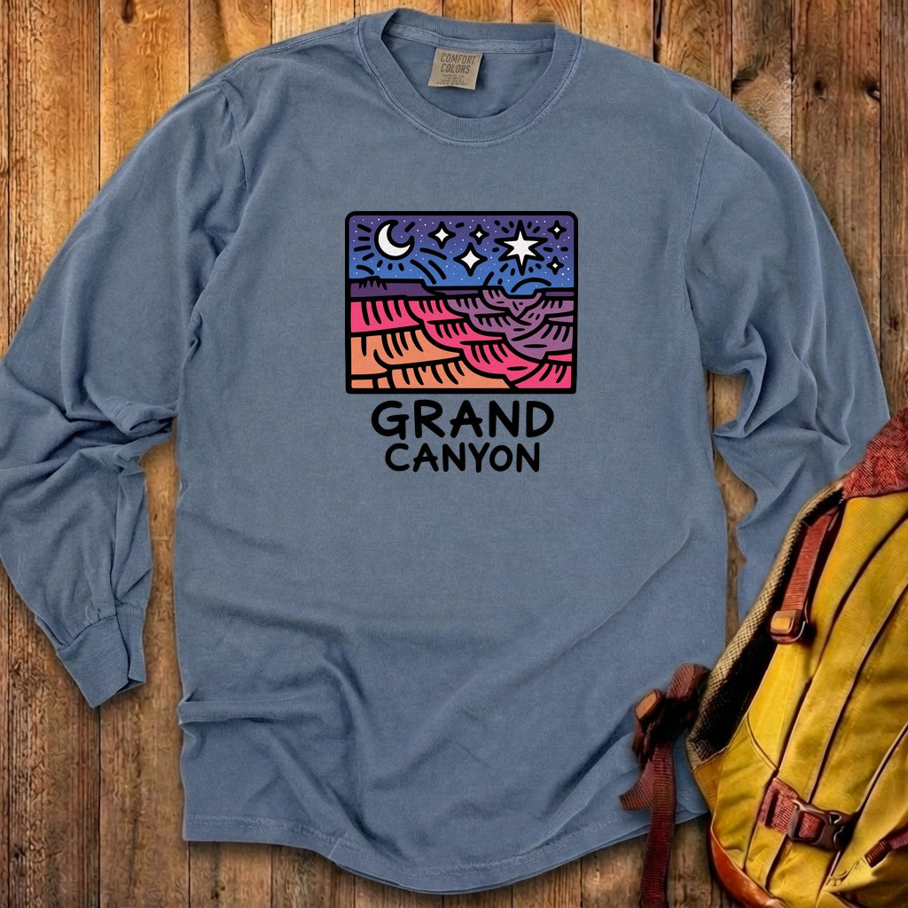 Grand Canyon at Night Cotton Long Sleeve