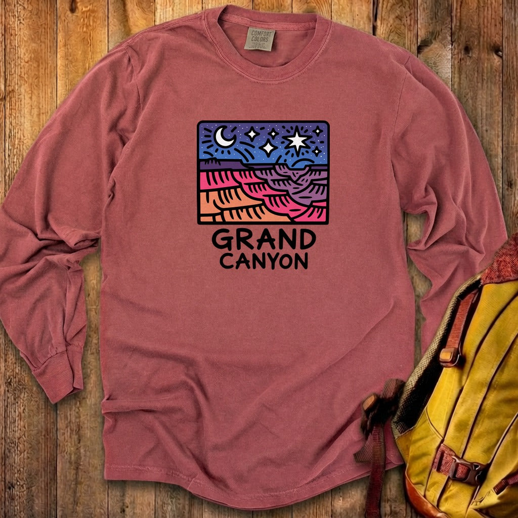 Grand Canyon at Night Cotton Long Sleeve