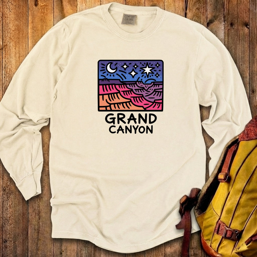 Grand Canyon at Night Cotton Long Sleeve