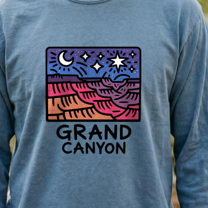 Grand Canyon at Night Cotton Long Sleeve