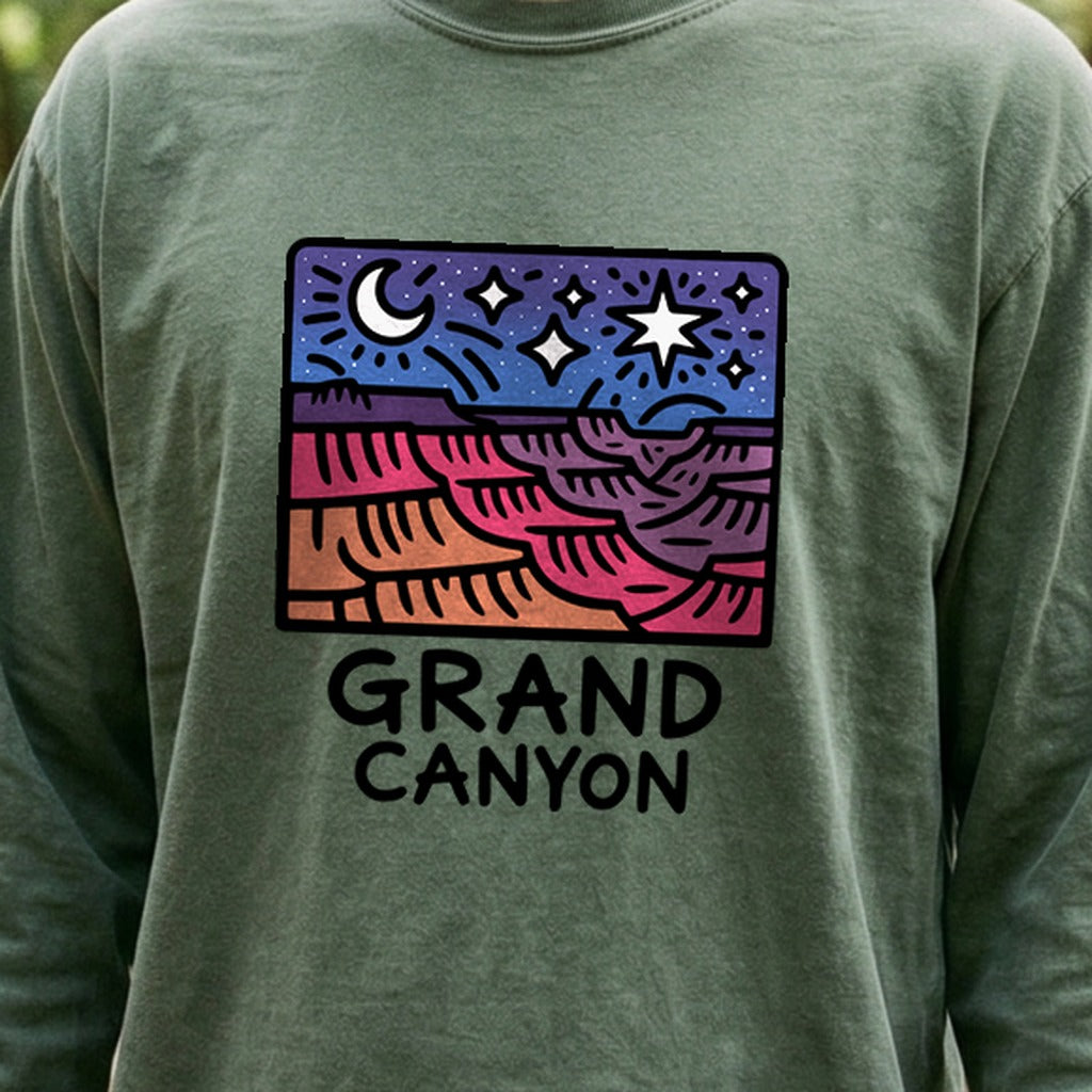 Grand Canyon at Night Cotton Long Sleeve