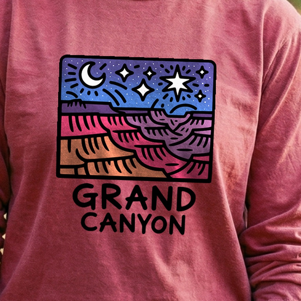 Grand Canyon at Night Cotton Long Sleeve