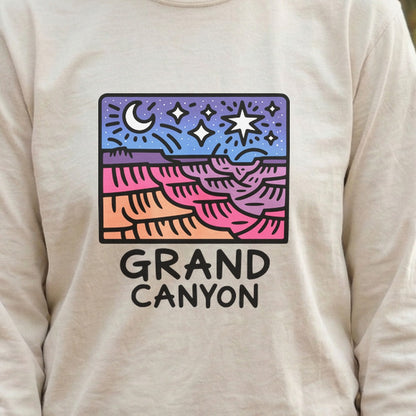 Grand Canyon at Night Cotton Long Sleeve