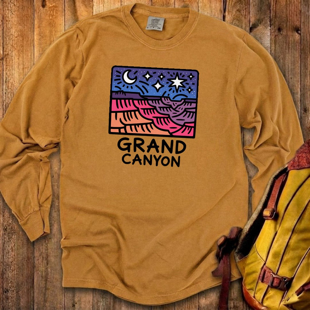 Grand Canyon at Night Cotton Long Sleeve
