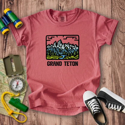 Grand Teton National Park Kids Cotton T-Shirt