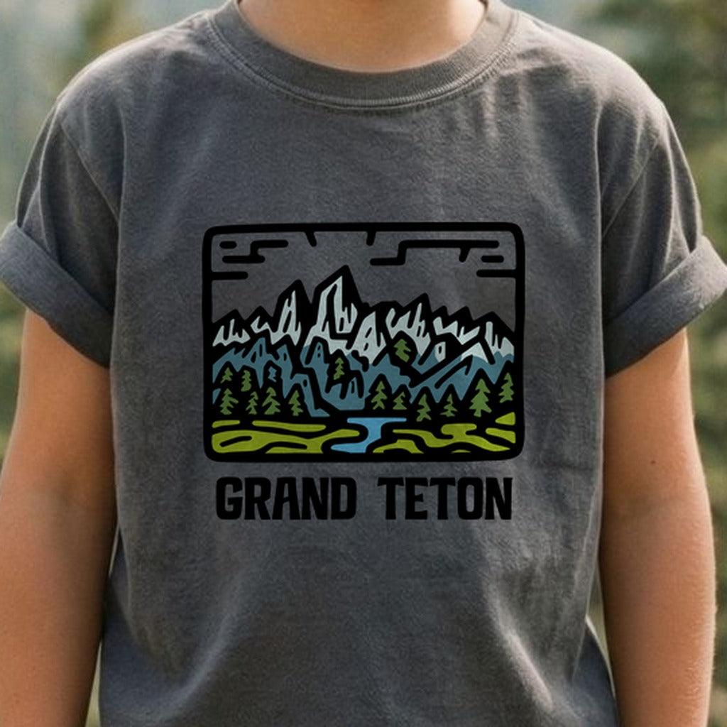 Grand Teton National Park Kids Cotton T-Shirt