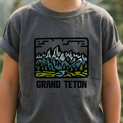 Grand Teton National Park Kids Cotton T-Shirt