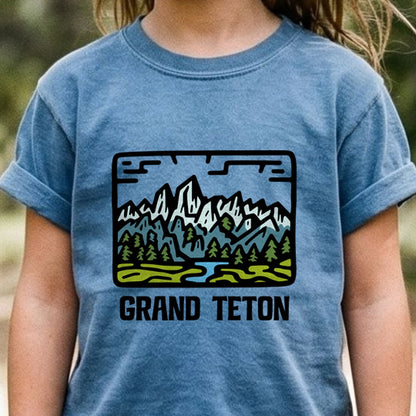 Grand Teton National Park Kids Cotton T-Shirt