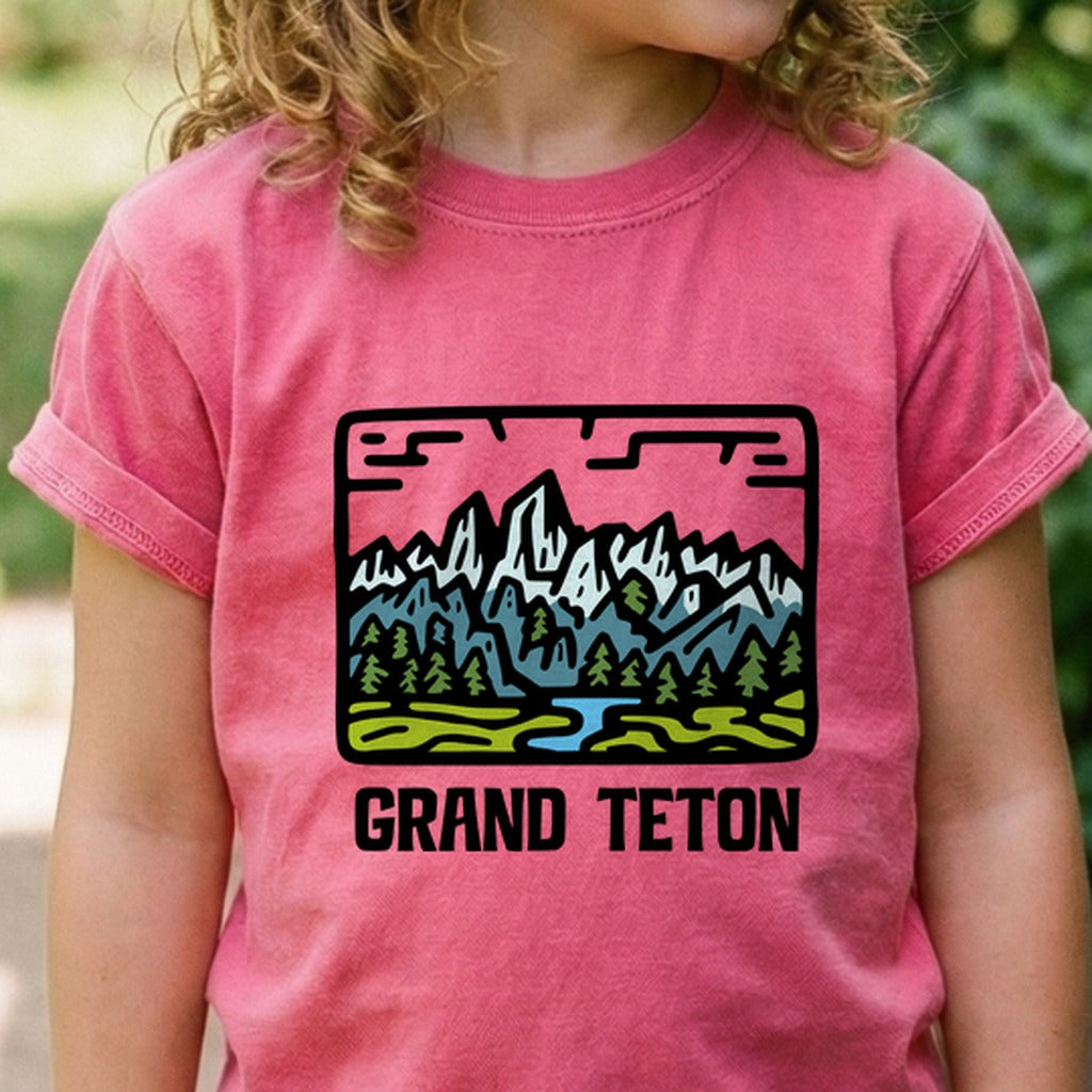 Grand Teton National Park Kids Cotton T-Shirt