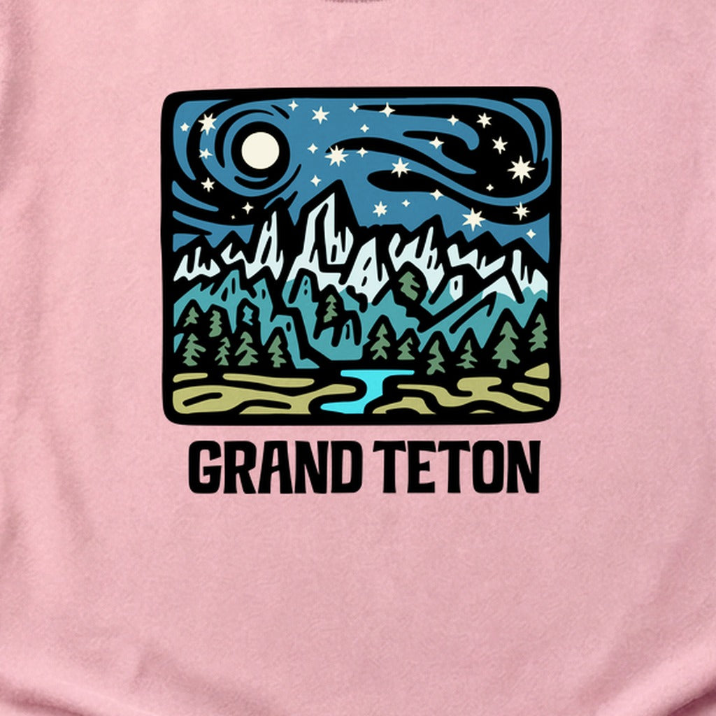 Grand Teton at Night Cotton T-Shirt